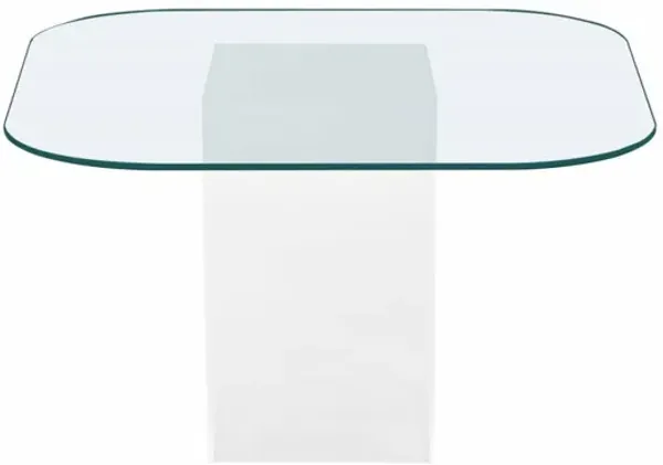 Chintaly Valerie Contemporary Dining Table with Surfboard Glass Top