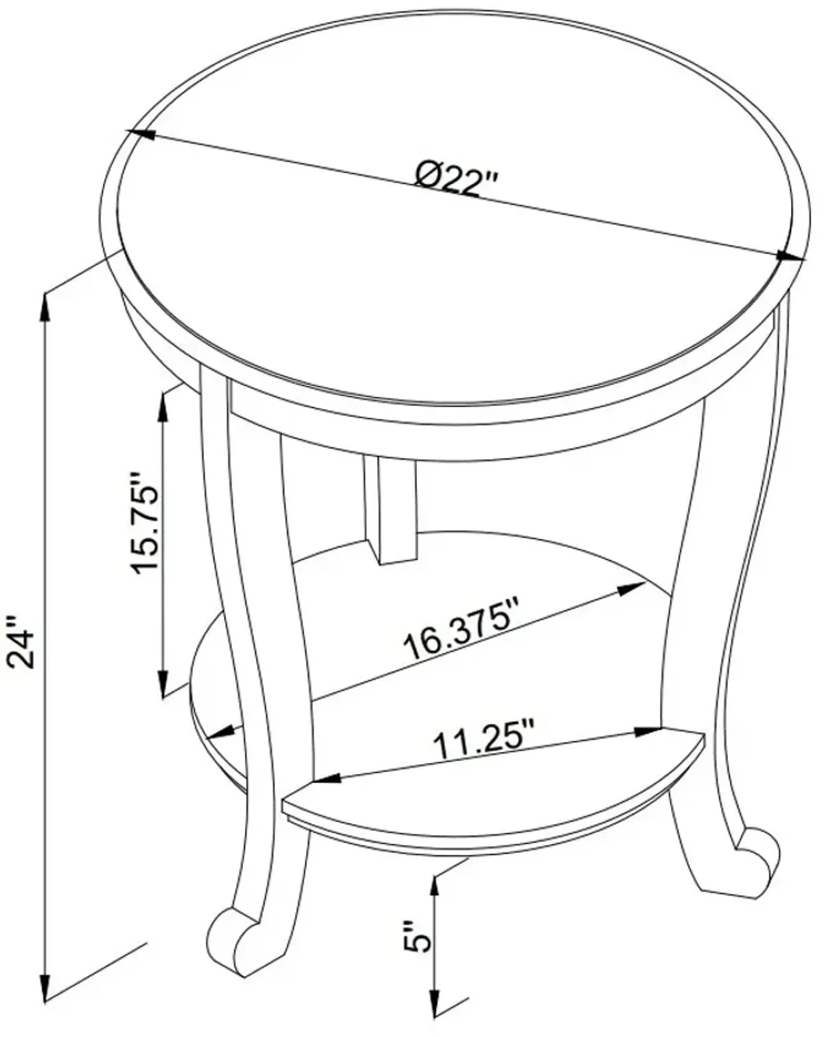 Powell Aubert Accent Side Table Natural