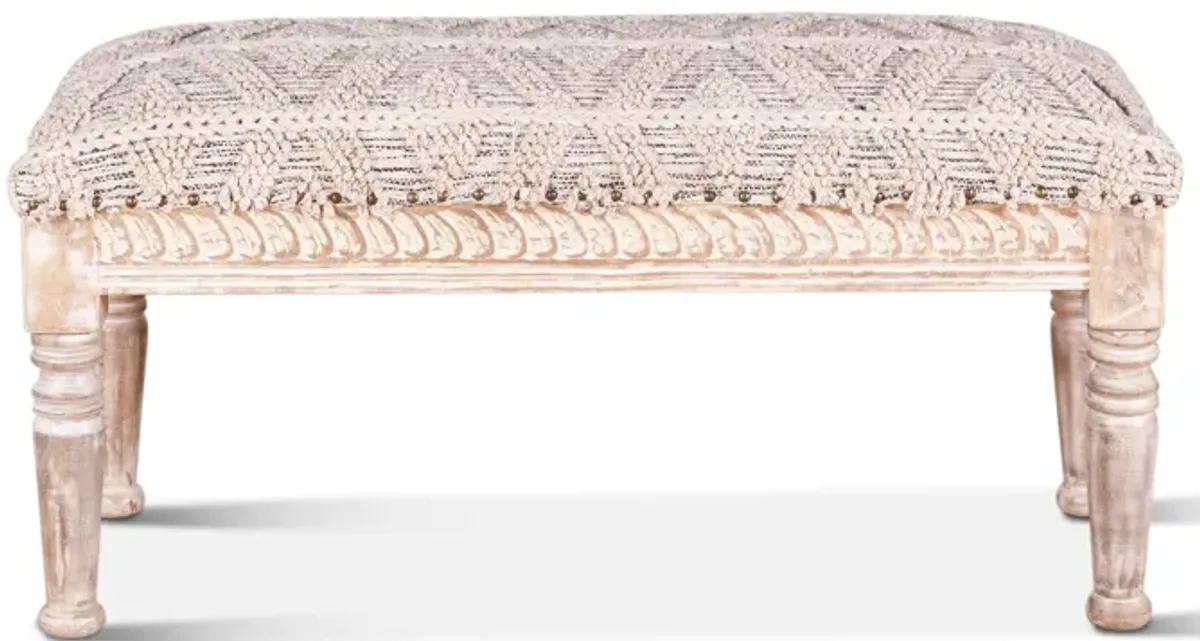 Home Trends Design Marrakech Woven Upholstered Accent Bench