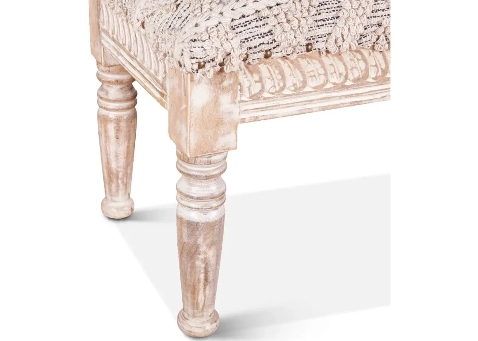 Home Trends Design Marrakech Woven Upholstered Accent Bench