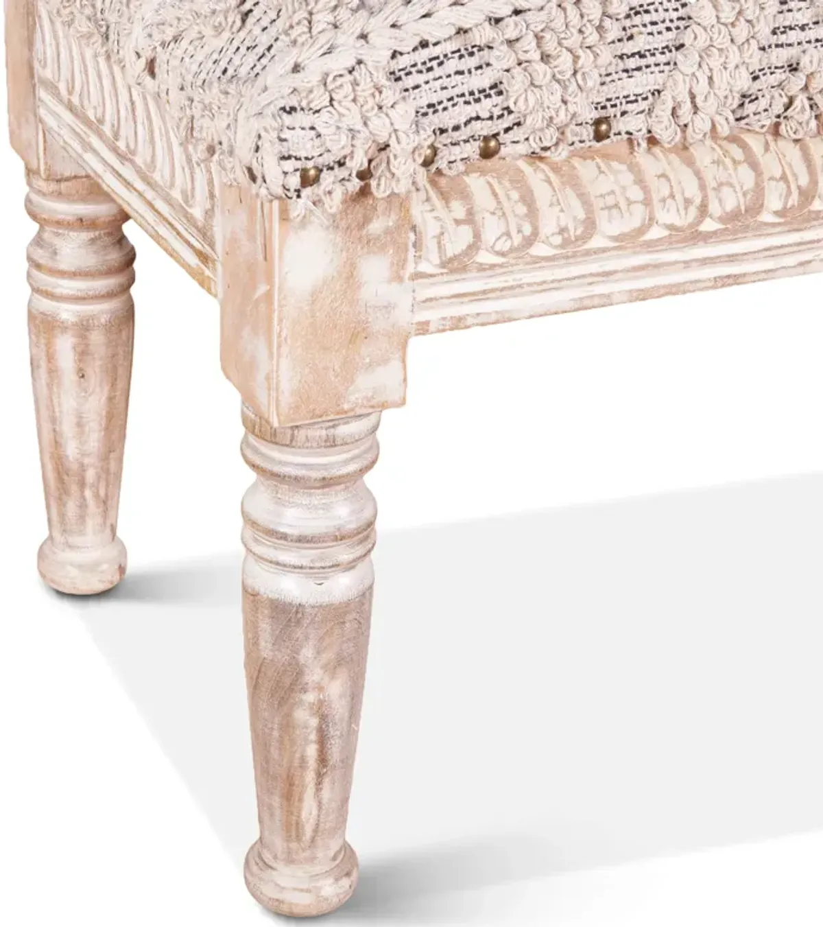 Home Trends Design Marrakech Woven Upholstered Accent Bench