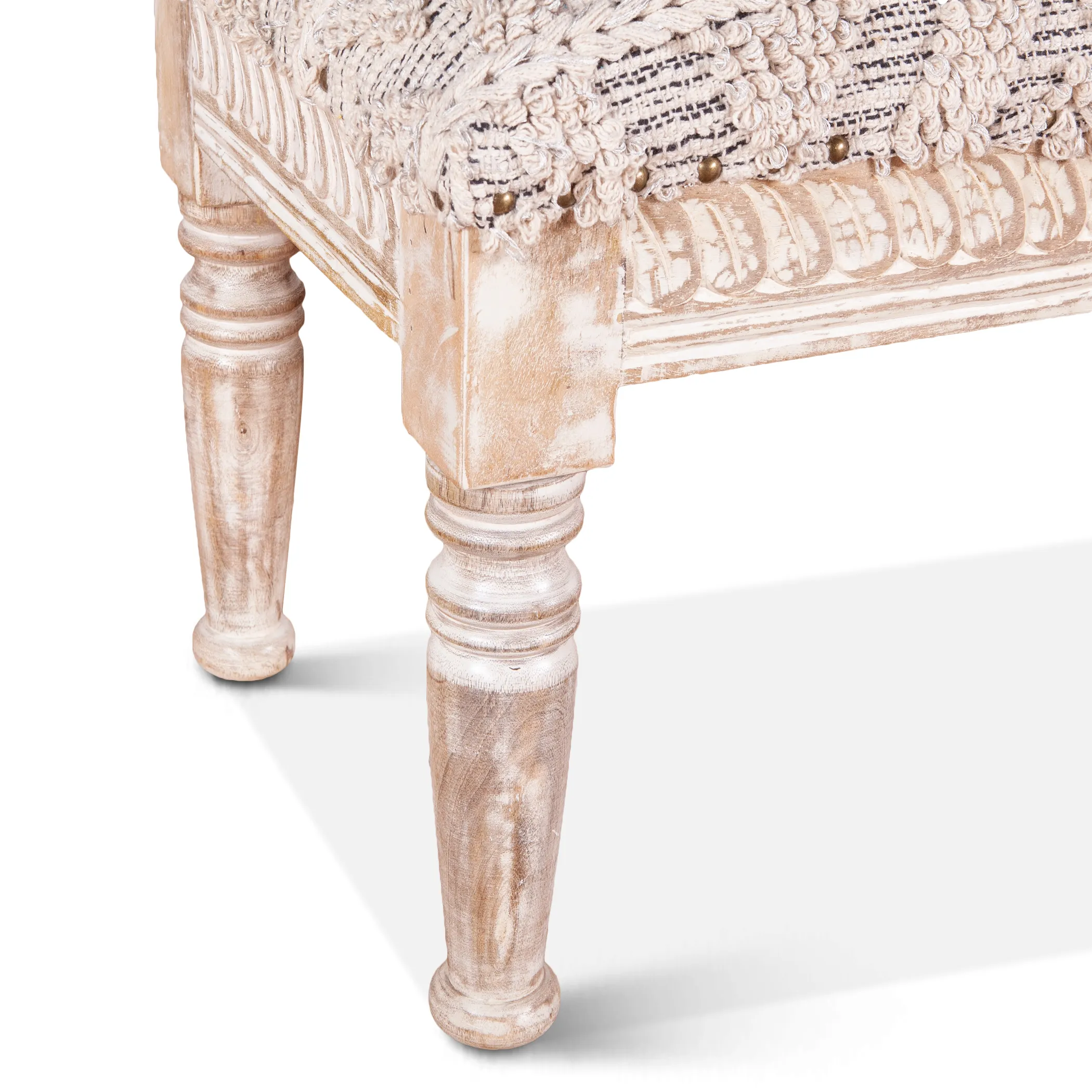 MARRAKECH WOVEN UPHOLSTERED ACCENT BENCH