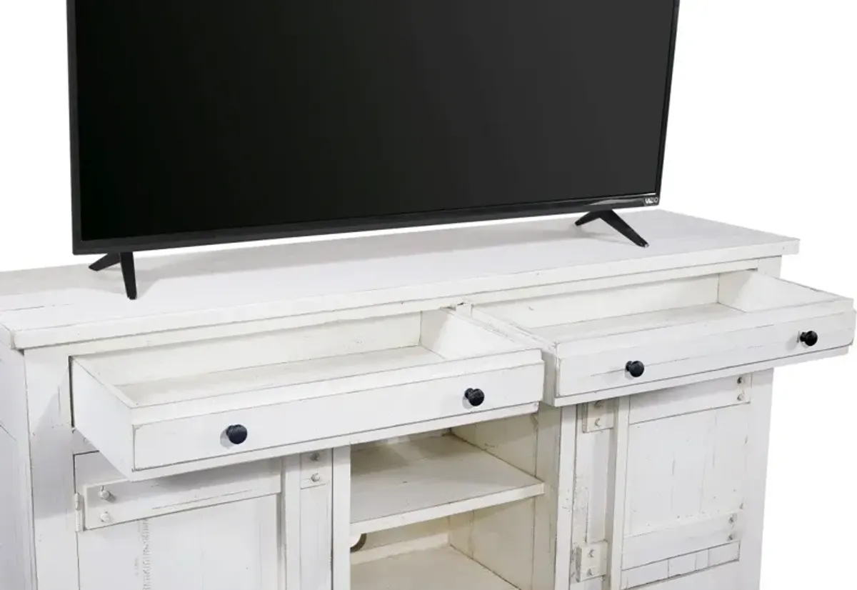 Aspenhome Reeds Farm Weathered White 66 Inch TV Stand Console