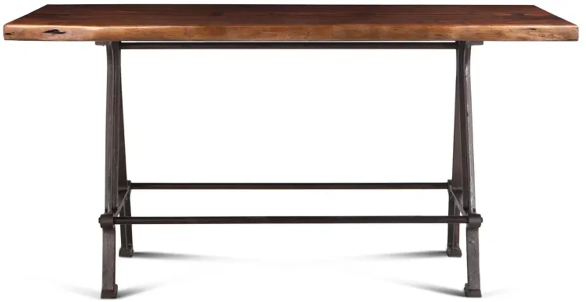 Home Trends Design Industrial Loft 72" Acacia Wood Live Edge Gathering Table