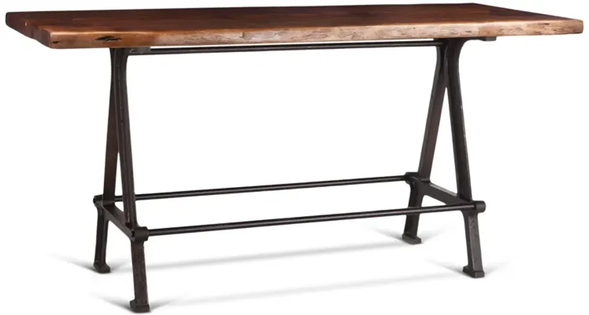 Home Trends Design Industrial Loft 72" Acacia Wood Live Edge Gathering Table