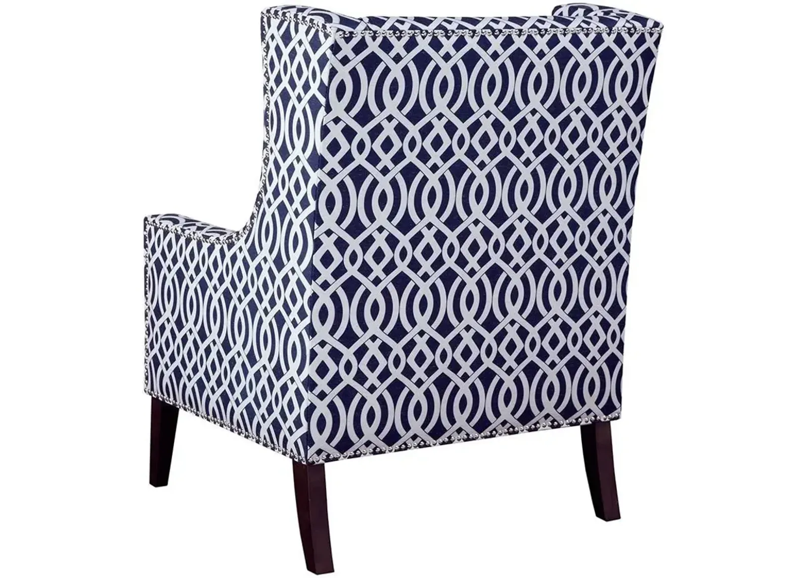 Olliix Madison Park Navy Barton Wing Chair