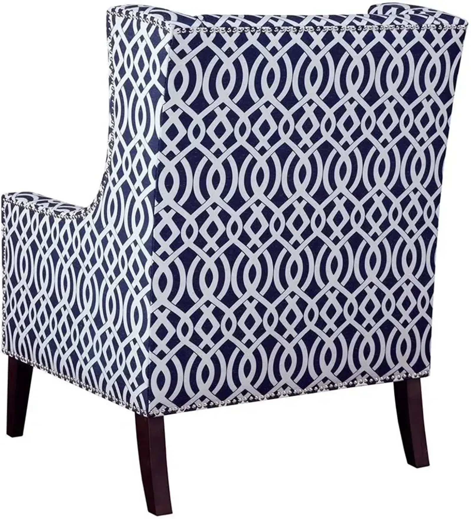 Olliix Madison Park Navy Barton Wing Chair