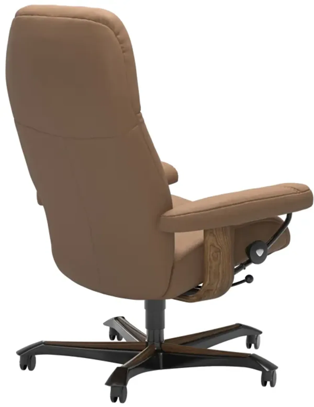 Stressless Consul Batick Latte/Teak Medium Home Office Desk Chair