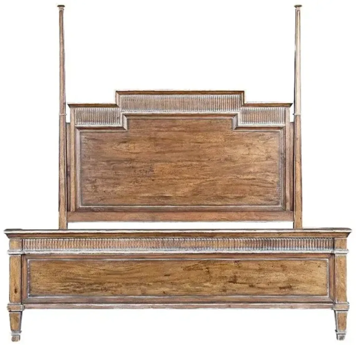 Noble Furniture Camelot King Size Bed with Posts in Beechwood Finish