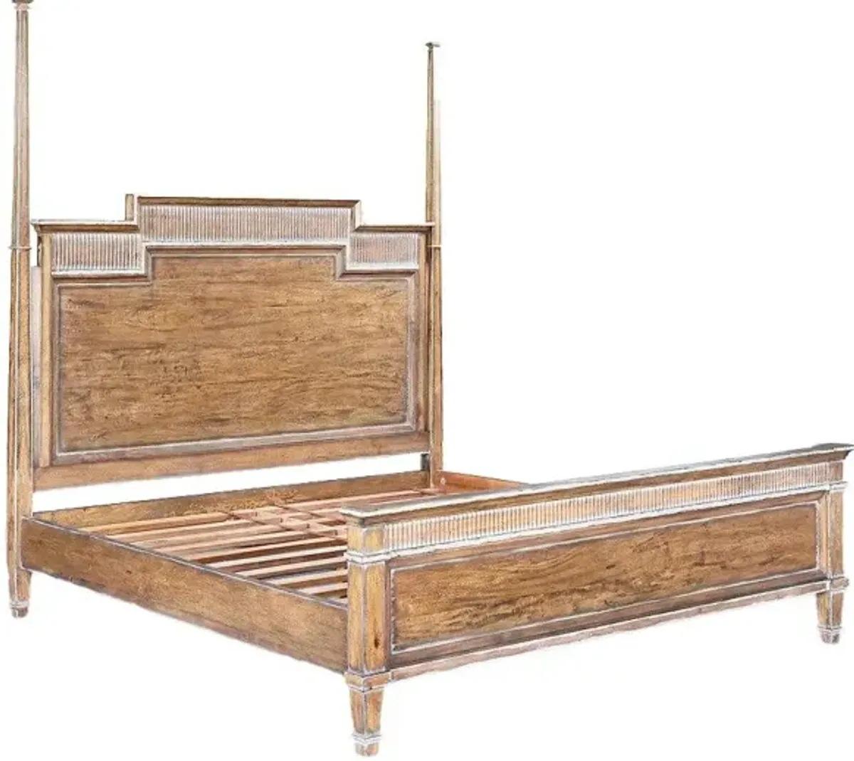 Noble Furniture Camelot King Size Bed with Posts in Beechwood Finish