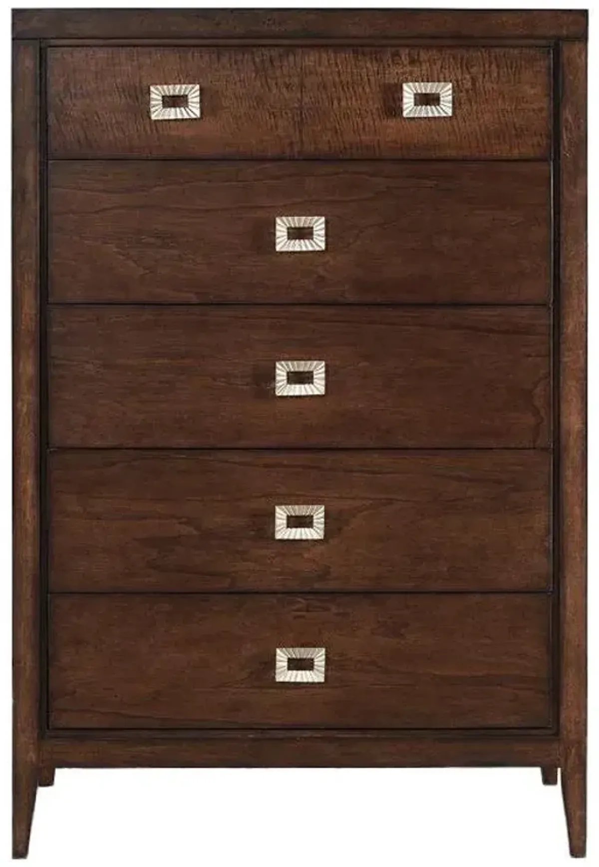 Noble Furniture Essex 5-Drawer Tall Chest in Antique Brown Finish