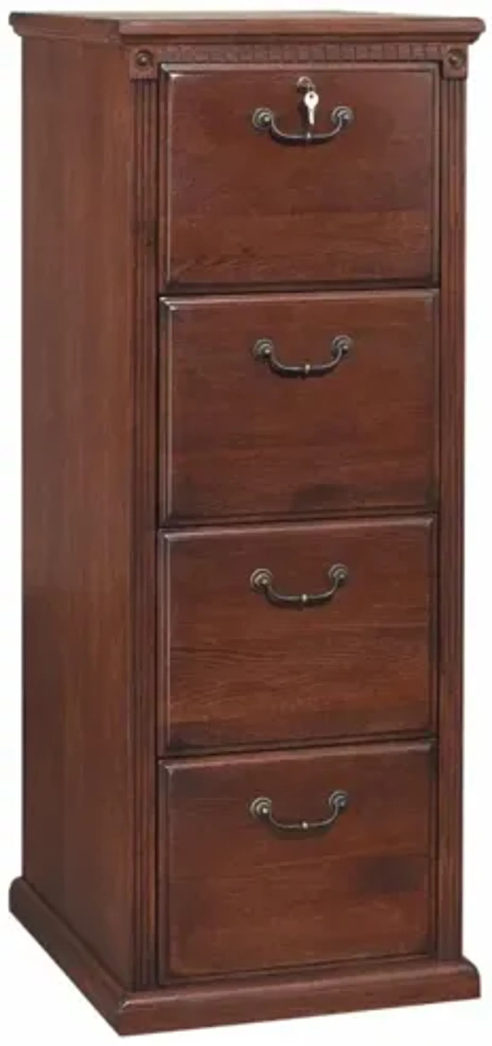 Martin Furniture Huntington Burnish 4-Drawer Office File Cabinet