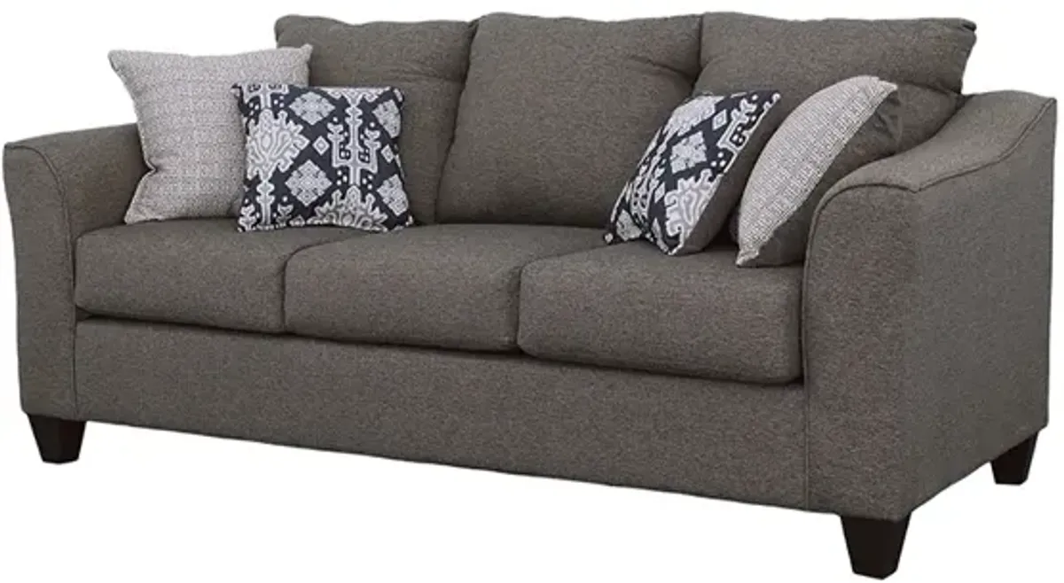 Coaster Salizar Upholstered Flared Arm Sofa Charcoal Grey