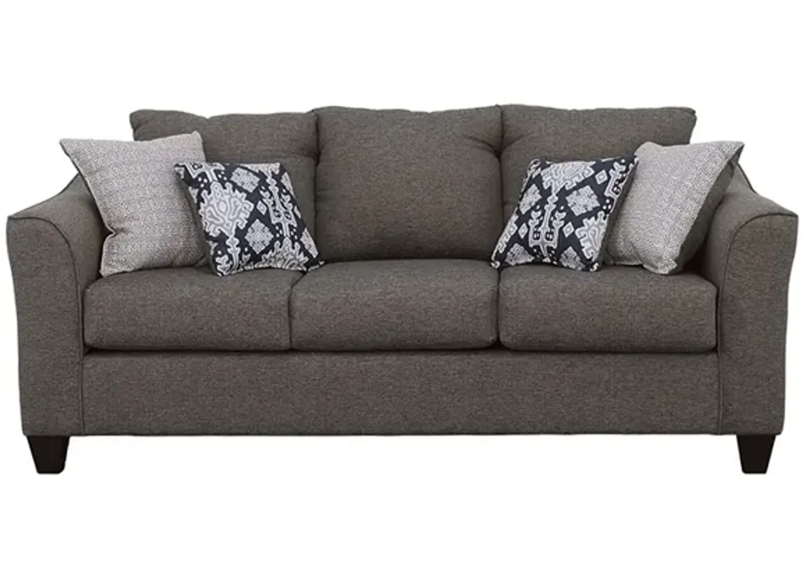 Coaster Salizar Upholstered Flared Arm Sofa Charcoal Grey