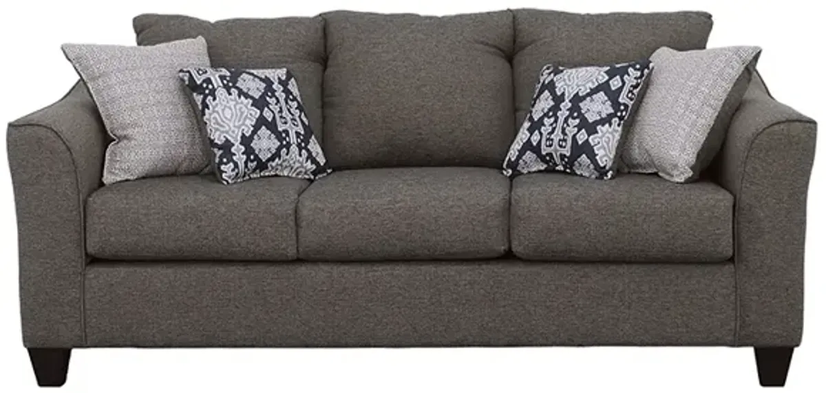 Coaster Salizar Upholstered Flared Arm Sofa Charcoal Grey