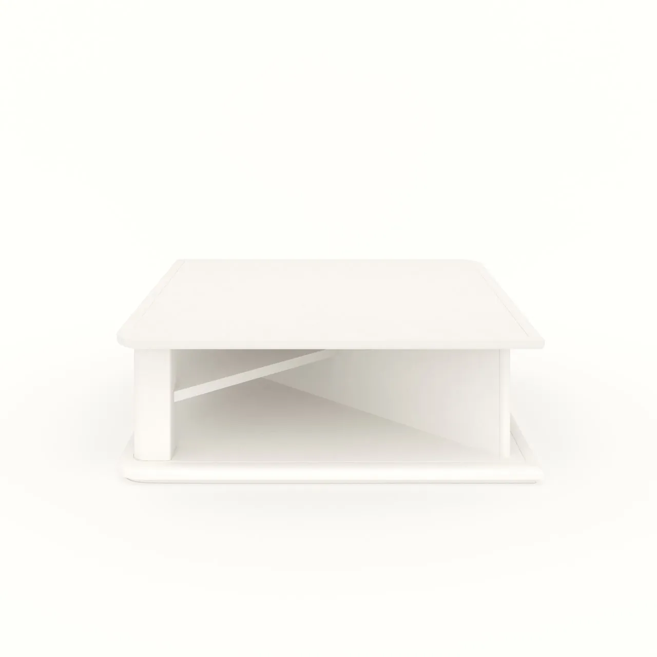 CANNELLO COCKTAIL TABLE IN LINO BIANCO (WHITE)