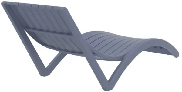 Compamia Slim Pool Chaise Sun Lounge Chair Dark Gray