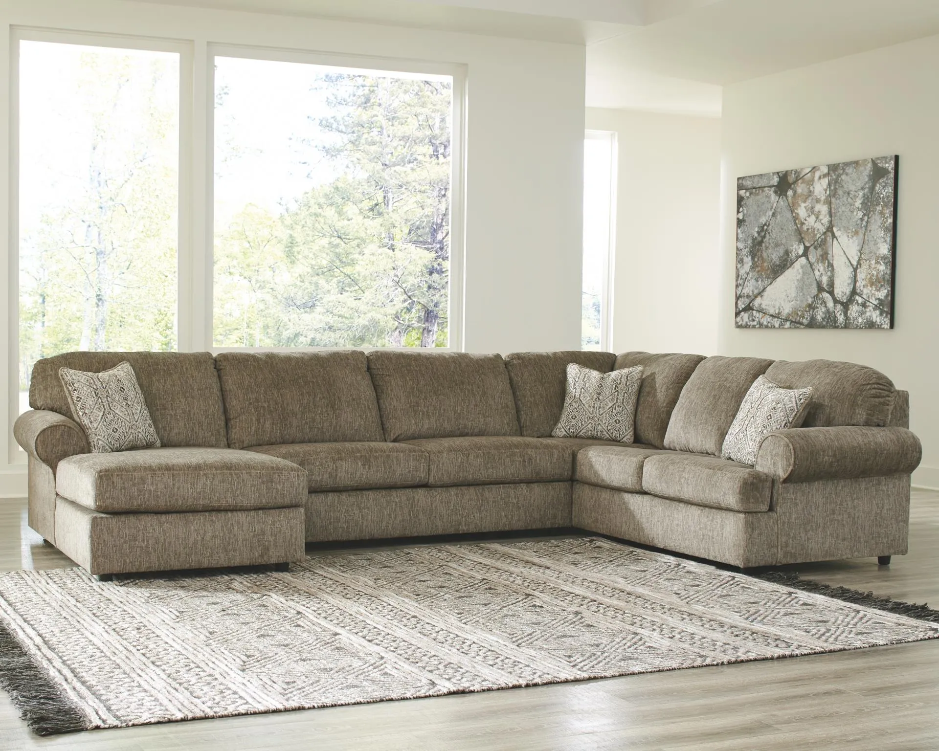 HOYLAKE 3-PIECE SECTIONAL CHOCOLATE SIGNATURE DESIGN