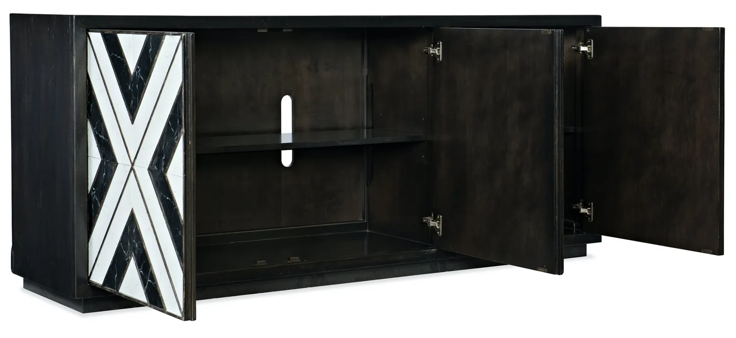 SANCTUARY NOIRE ET BLANC TV ENTERTAINMENT CONSOLE