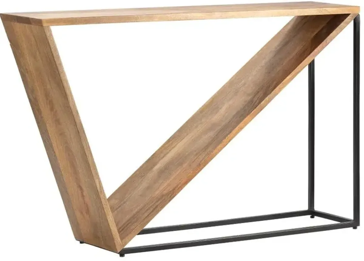 Crestview Trinidad Beige/Black Console Table