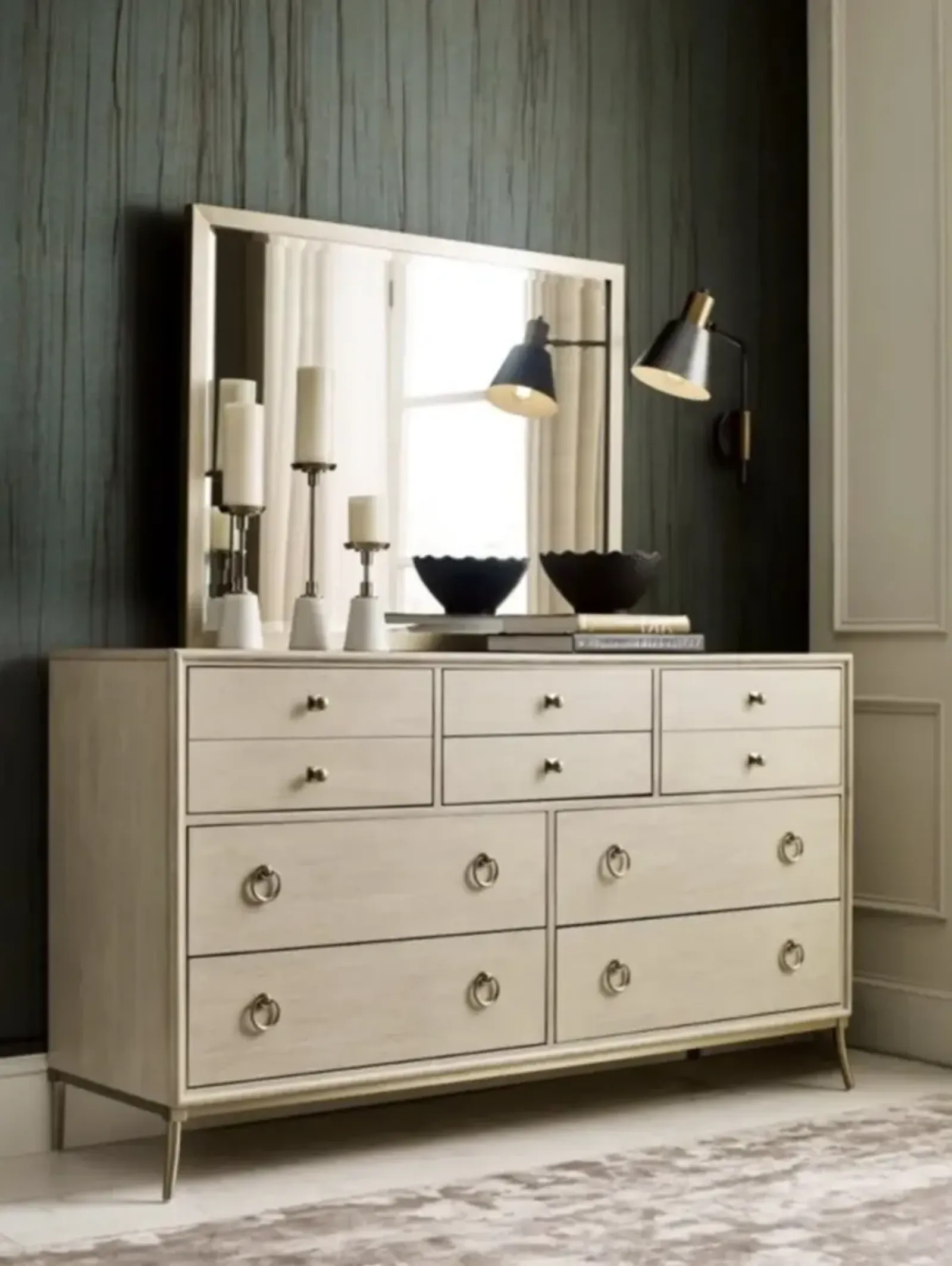 American Drew Lenox Oak Straddella Dresser