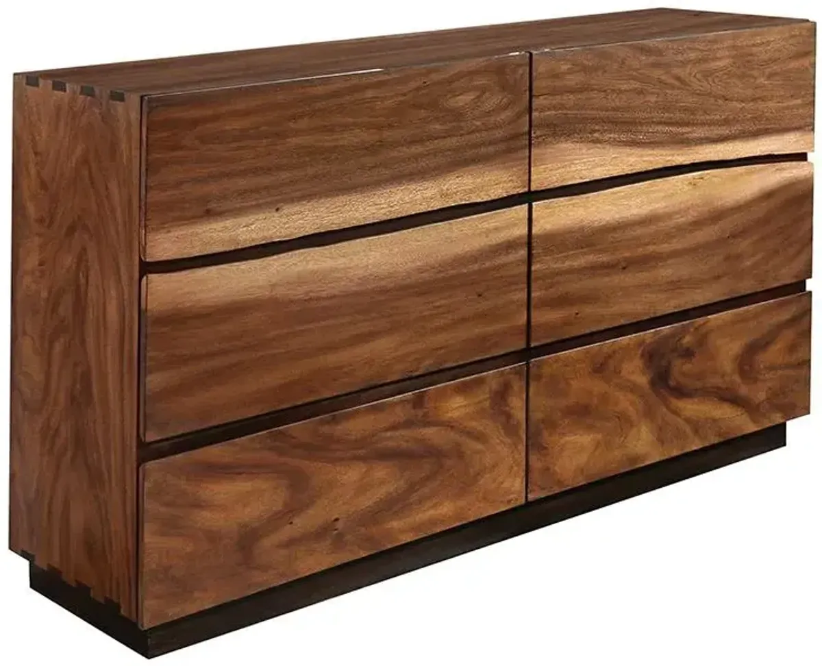 Coaster Winslow 6-Drawer Dresser Smokey Walnut