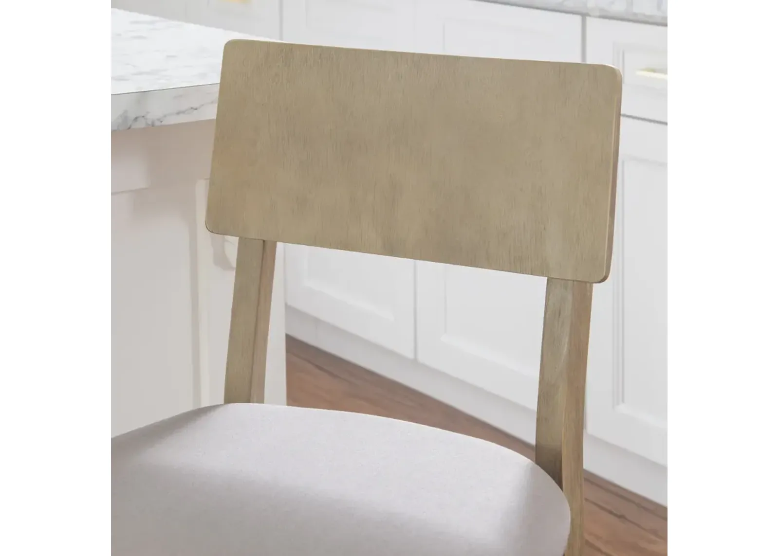 Linon 24 Inch Jordan Gray Wash Counter Stool