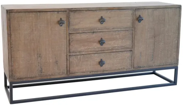 IRON/ANTIQUE NATURAL BREWERY CABINET