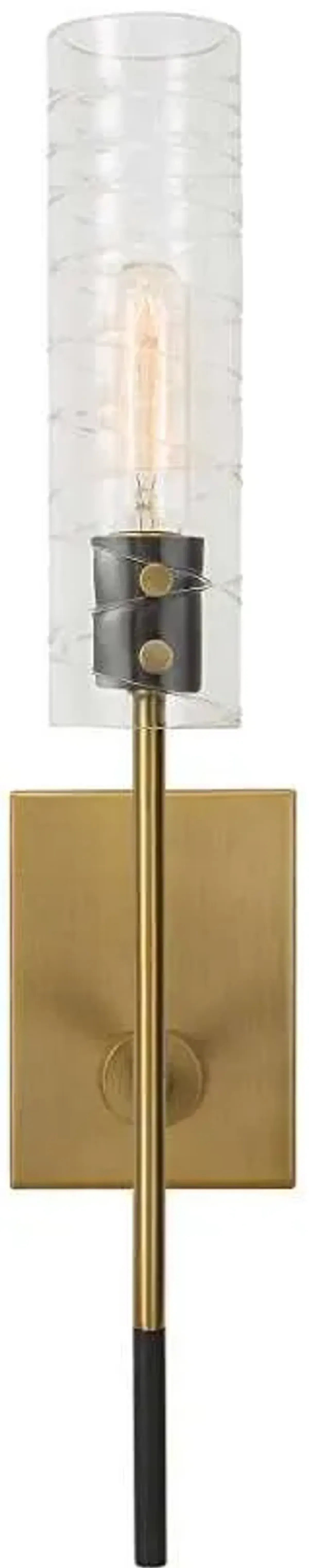 Uttermost Telesto Black/Brass Sconce