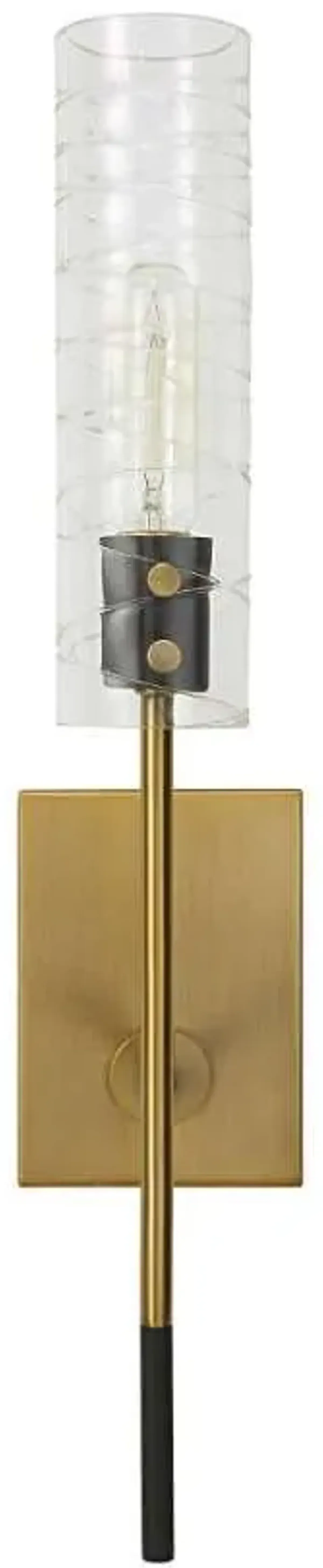 Uttermost Telesto Black/Brass Sconce