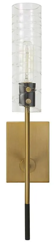 TELESTO BLACK/BRASS SCONCE