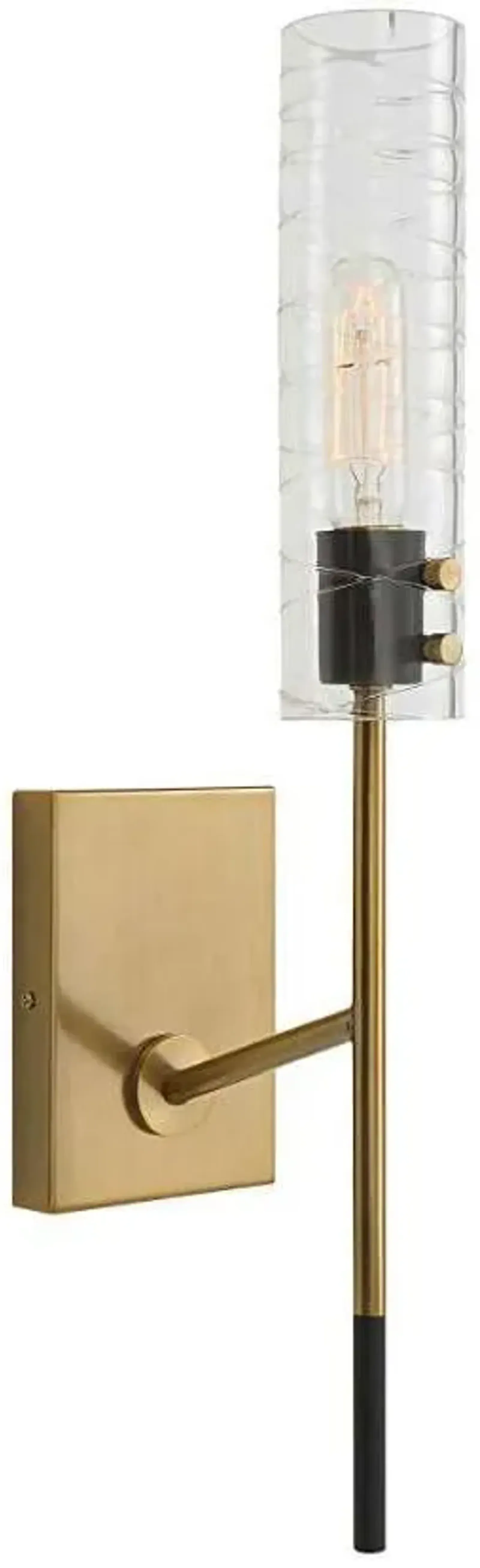 Uttermost Telesto Black/Brass Sconce