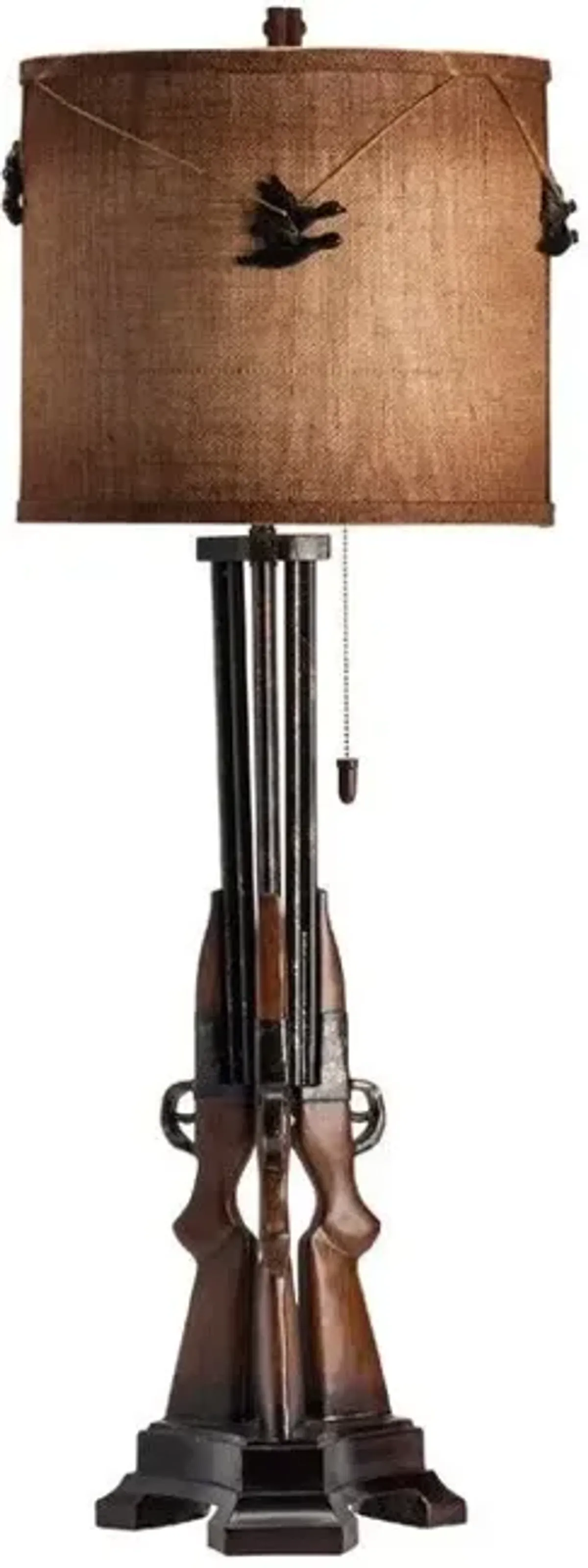 Crestview Shot Gunmetal Table Lamp