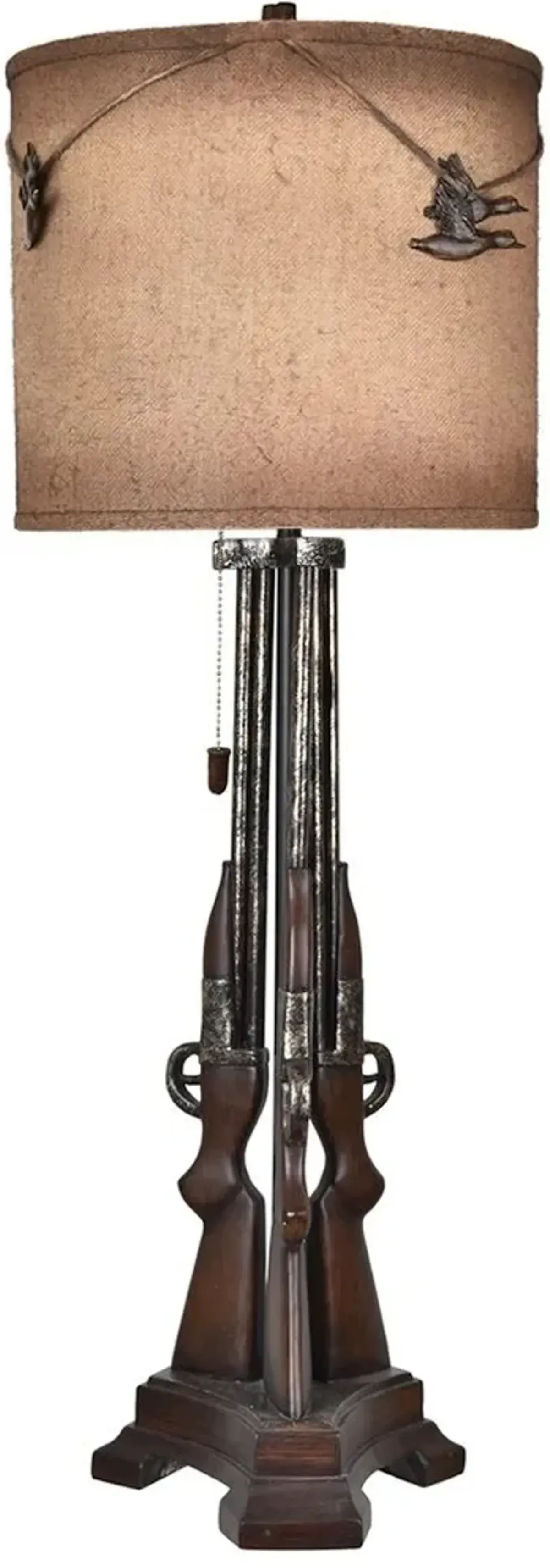 Crestview Shot Gunmetal Table Lamp