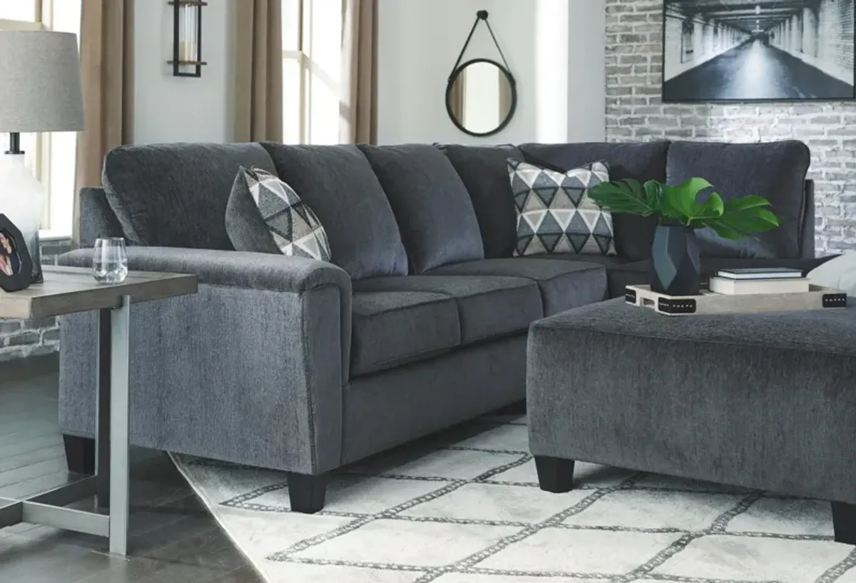 Ashley Abinger 2-Piece Sectional with Chaise Right-Arm Facing Smoke