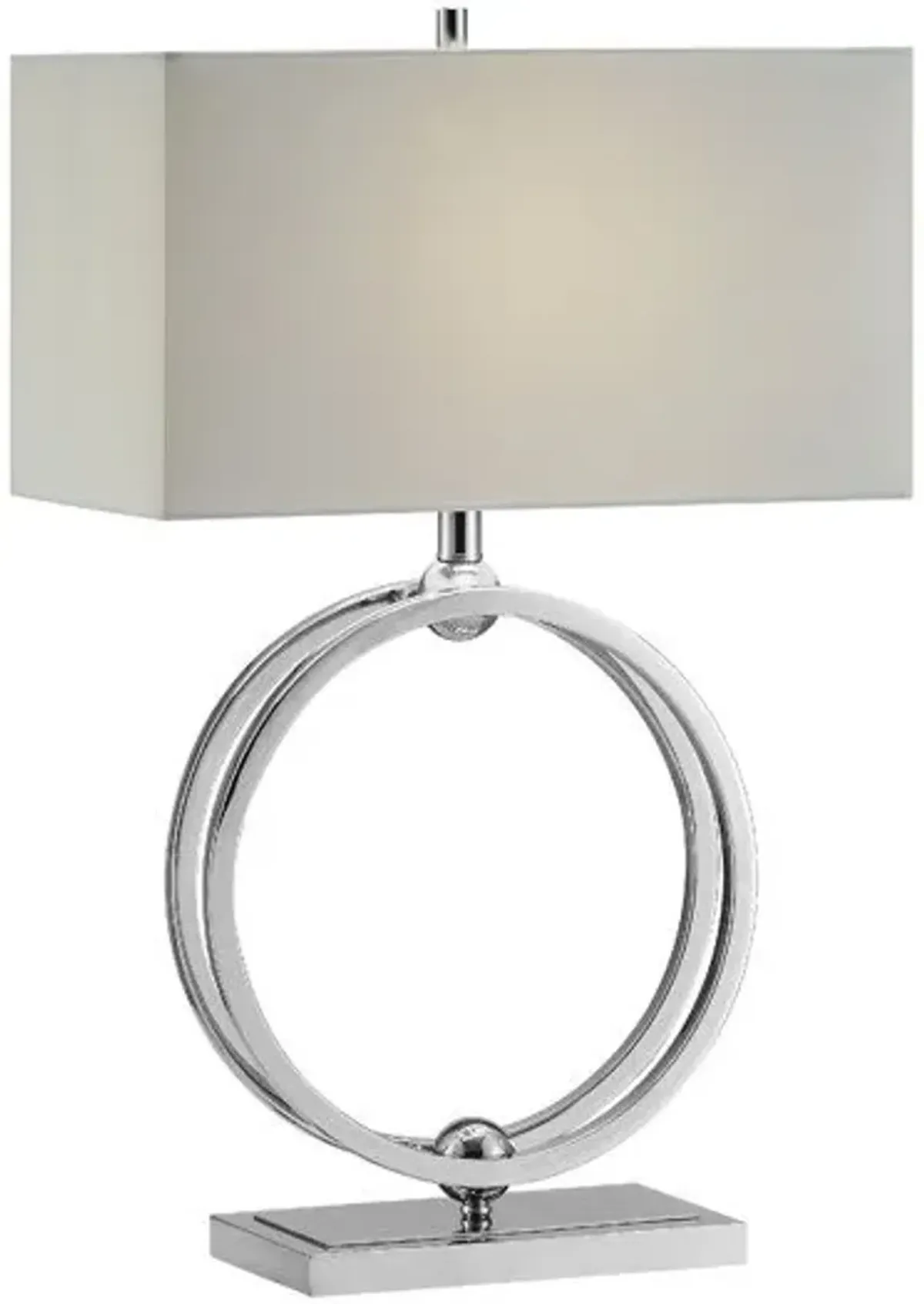 Crestview Neveu Chrome/White Table Lamp