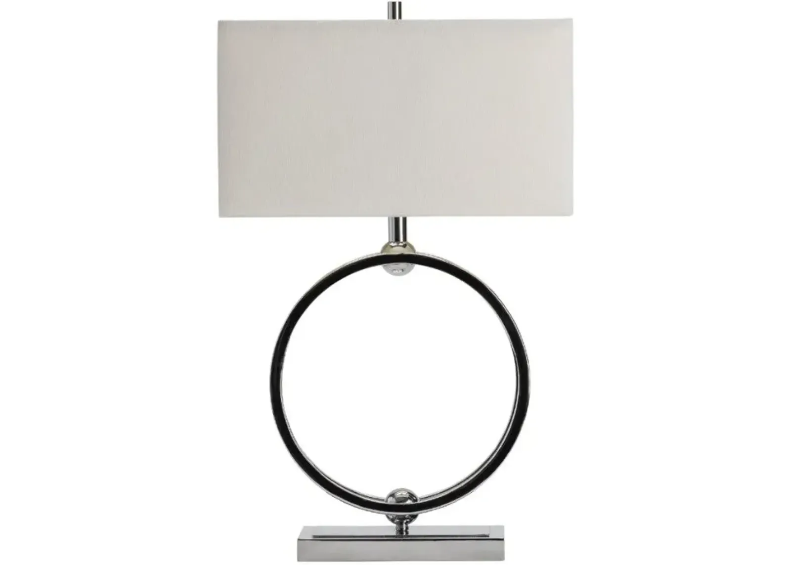 NEVEU CHROME/WHITE TABLE LAMP