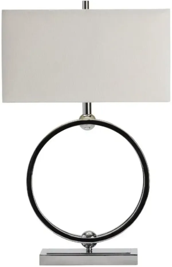 Crestview Neveu Chrome/White Table Lamp