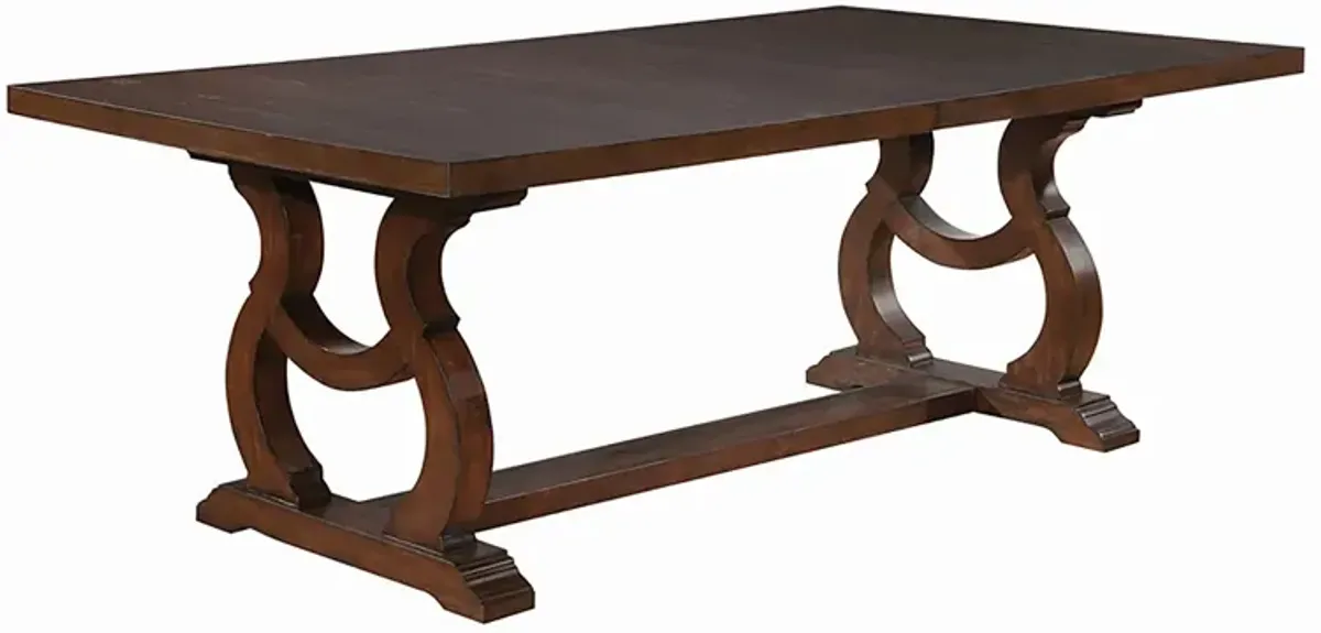 Coaster Brockway 104 Inch Extension Leaf Dining Table Antique Java