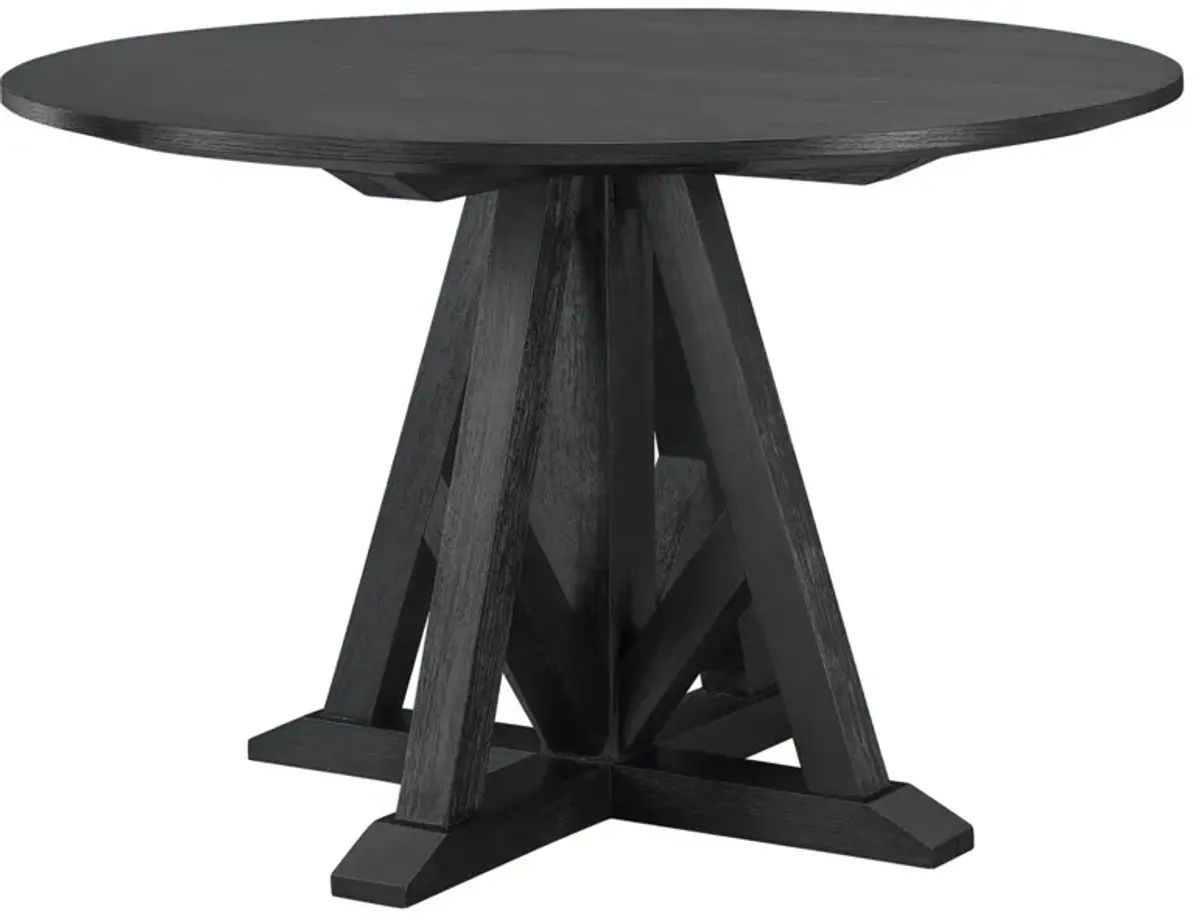 Universal Modern Farmhouse Wright Black Dining Table