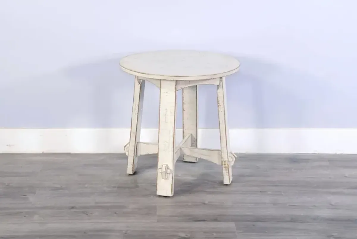 Sunny Designs Marina White Sand 24 Inch End Table