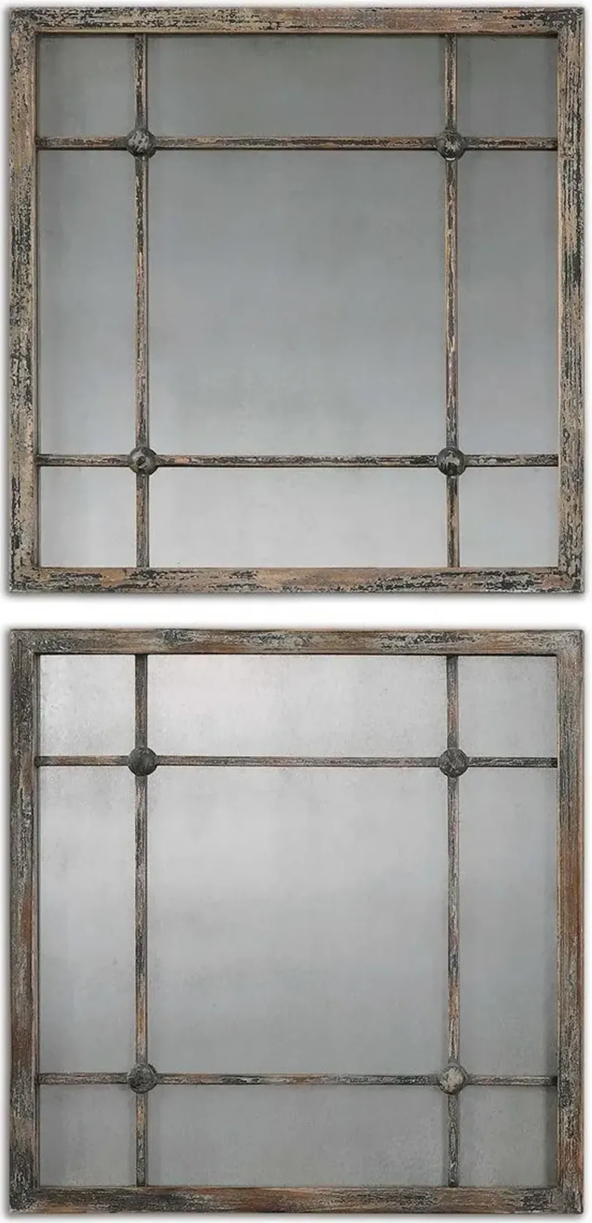 Uttermost Saragano Slate Blue Square Mirrors