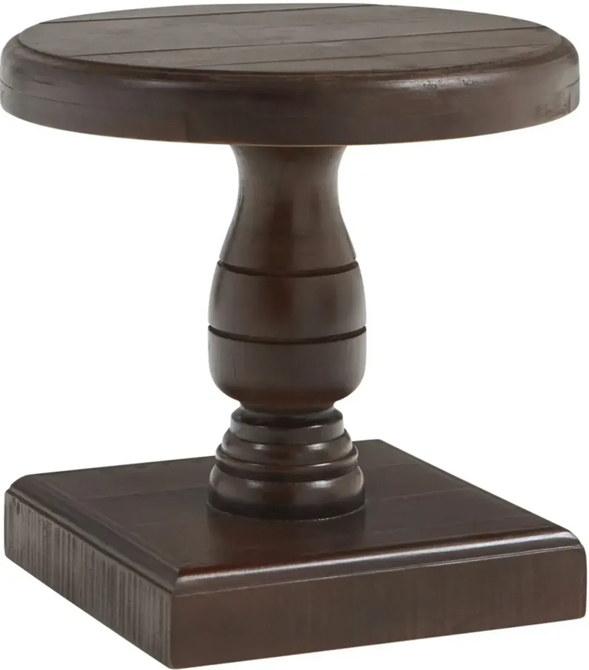 Aspenhome Hermosa Brown/Dark Round End Table