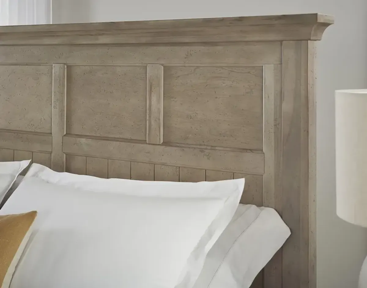 Vaughan-Bassett Carlisle Window Pane Natural Grey King Headboard