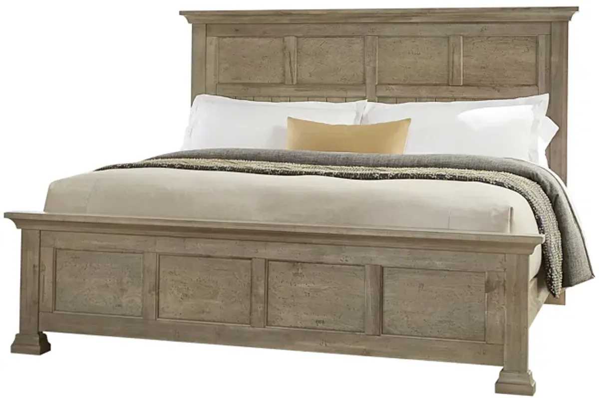 Vaughan-Bassett Carlisle Window Pane Natural Grey King Headboard