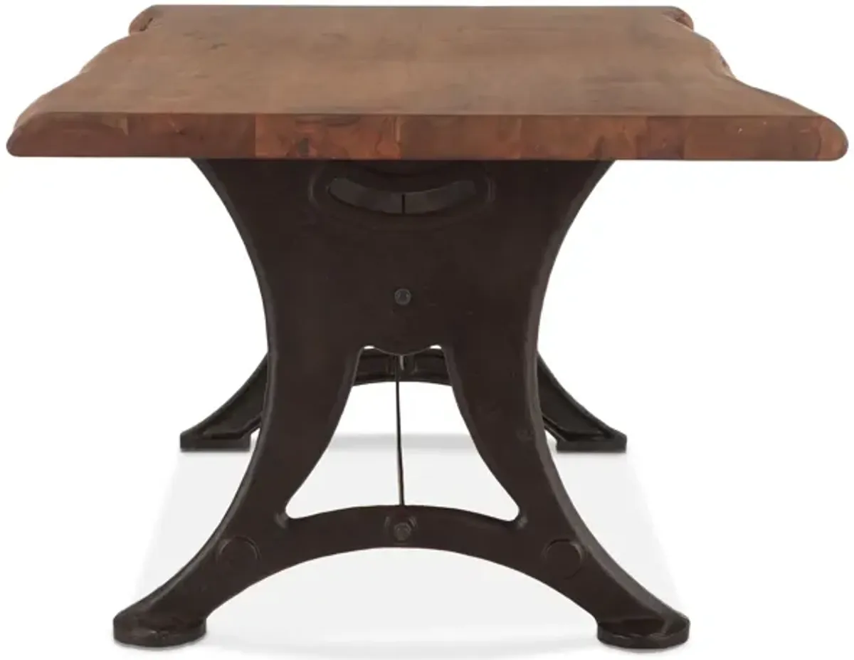 Home Trends Design Organic Forge 106-Inch Rectangle Live Edge Dining Table