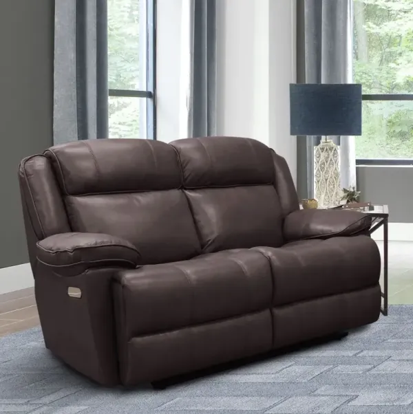 Parker House Eclipse Collection Power Reclining Loveseat in Florence Brown Color