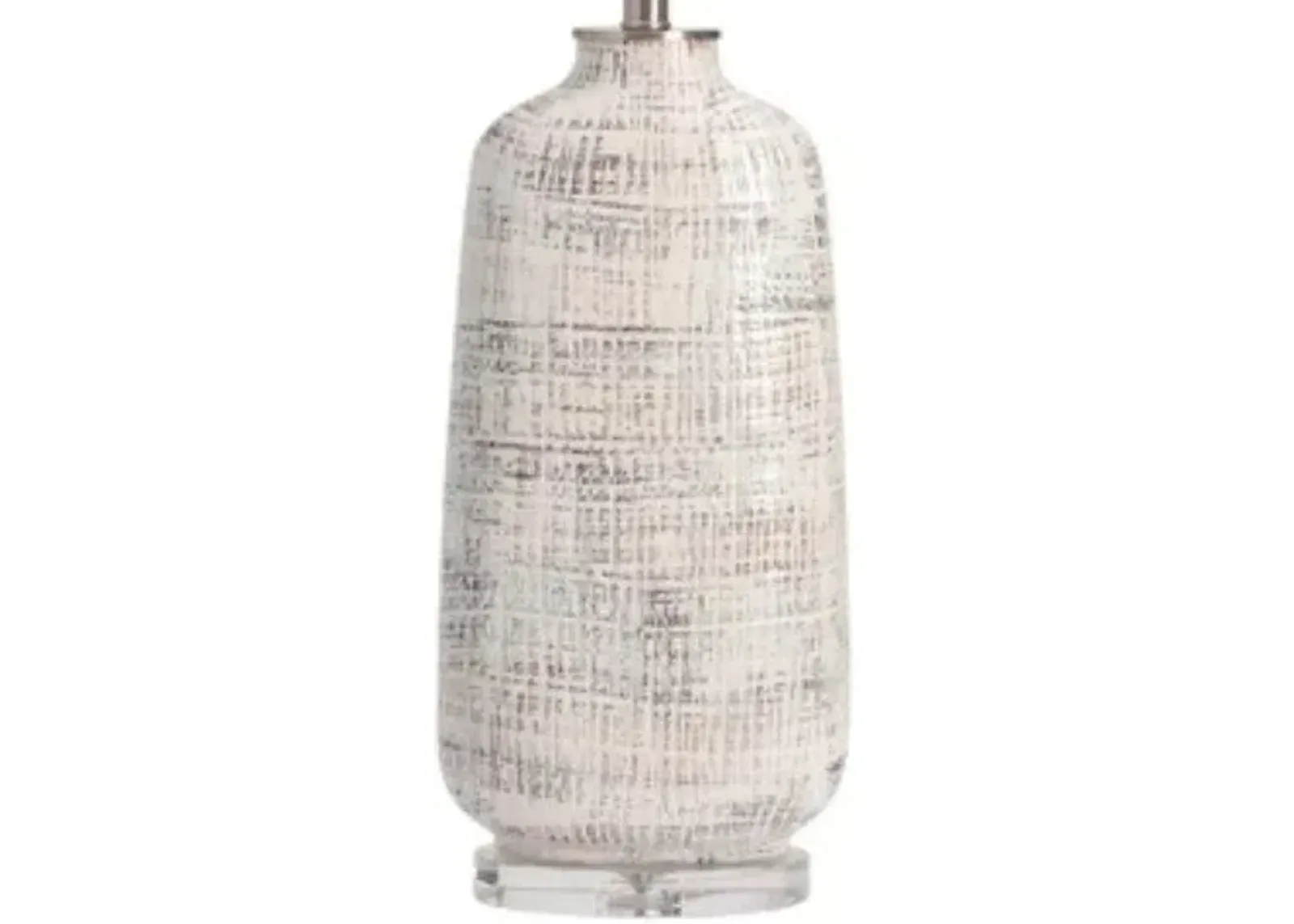 Crestview Sanderson Beige/White Table Lamp