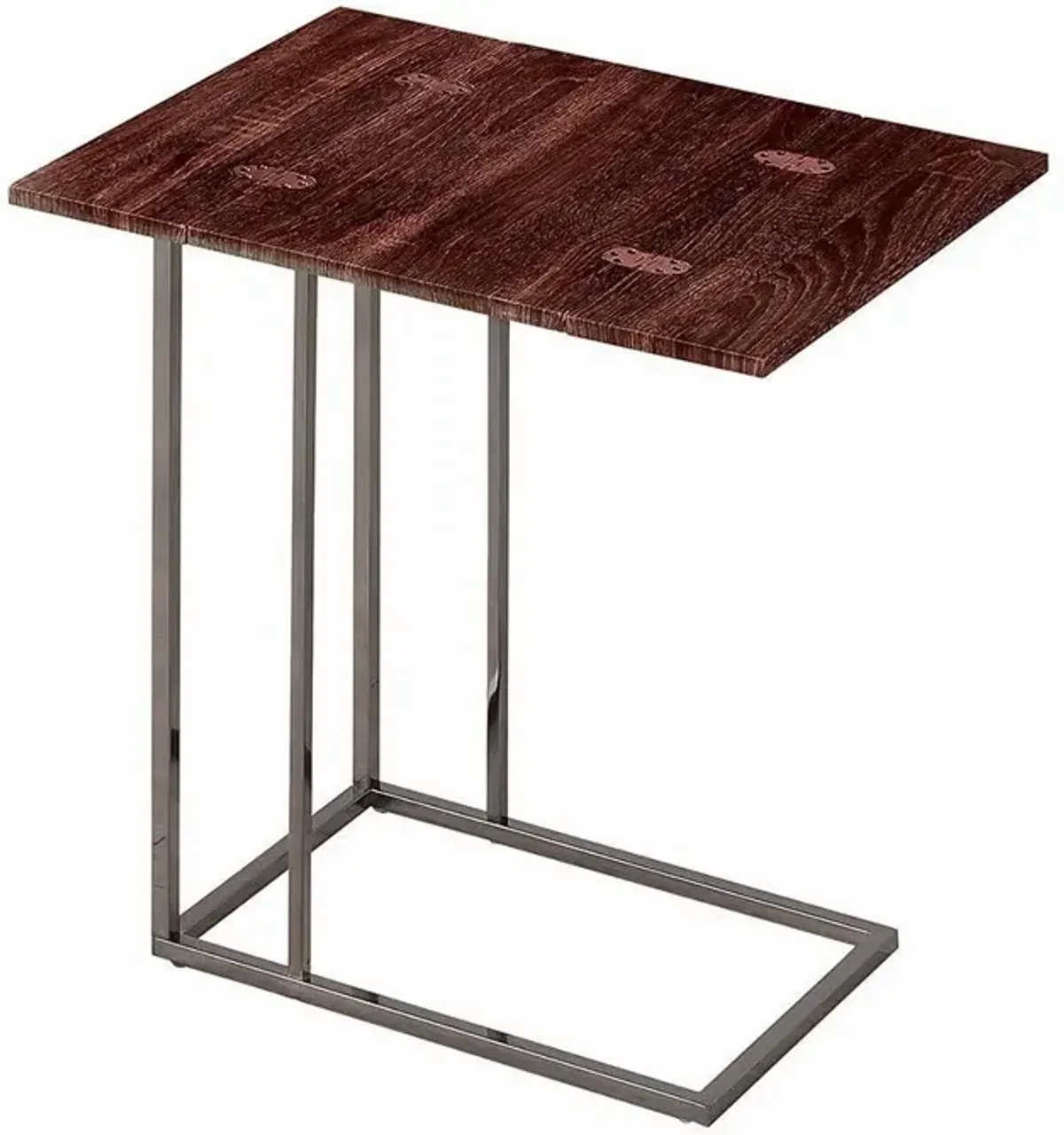 Coaster Pedro Expandable C-Shaped Sofa Side Table Chestnut