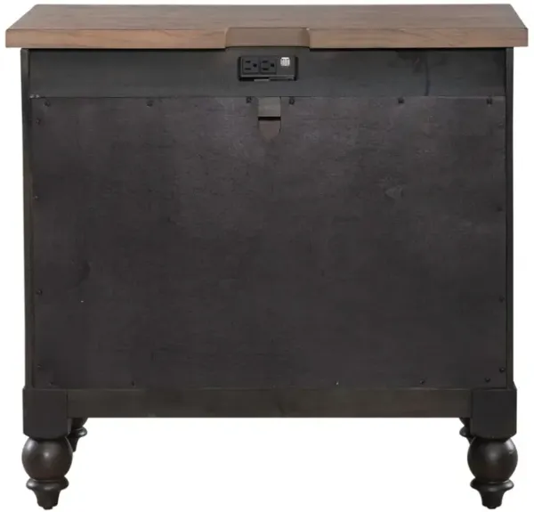 Liberty Furniture Bedside Charging Station Black Americana Farmhouse Chest
